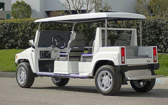 6 Passenger White Hummer Limo Golf Cart affordable golf cart rental, golf cart rent irving golf cart rental