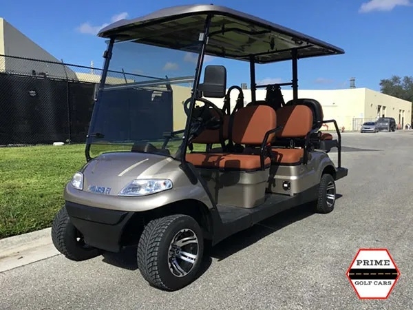 Champagne Advanced EV 6 Passenger Golf Cart affordable golf cart rental, golf cart rent irving golf cart rental