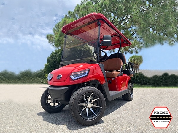 Red Elite EV 4 Passenger Golf Cart affordable golf cart rental, golf cart rent irving golf cart rental