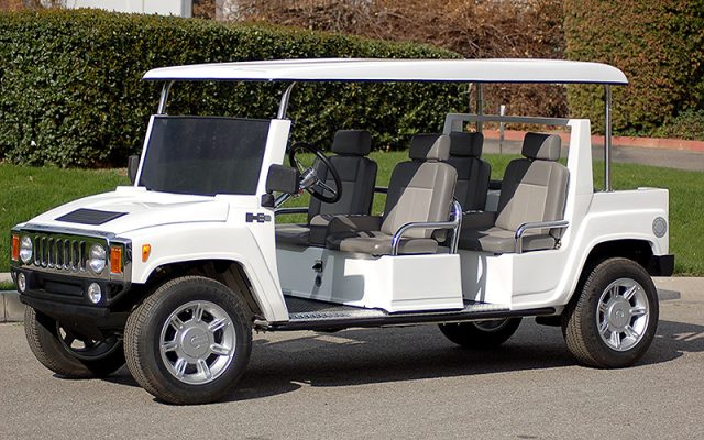 White Hummer Limo Golf Cart affordable golf cart rental, golf cart rent irving golf cart rental
